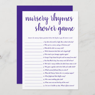 Simple Nursery Rhymes Carte de jeu violet et bla
