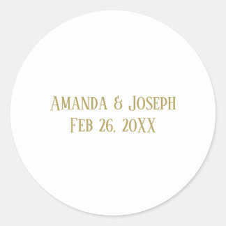 Simple Or - Autocollant Rond