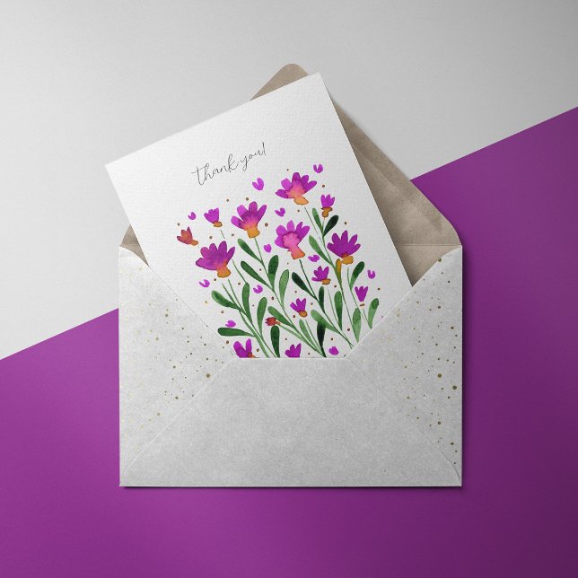 Simple oubliez-moi pas de fleurs Carte de remercie (Créateur téléchargé)