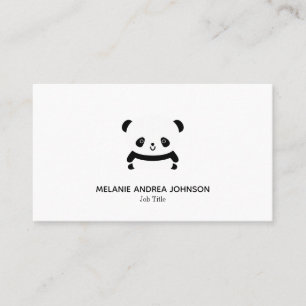 Simple Panda Bear noir blanc Carte de visite