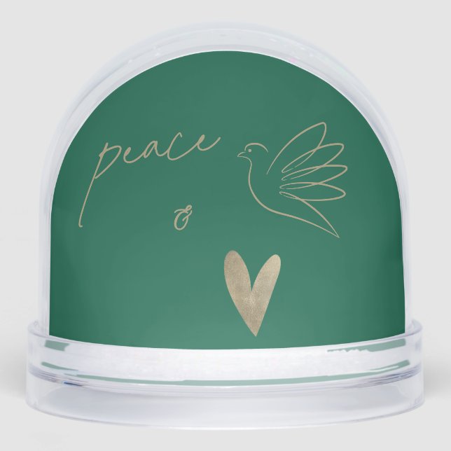 Simple Peace & Love Dove Photo Christmas Card (Avant)