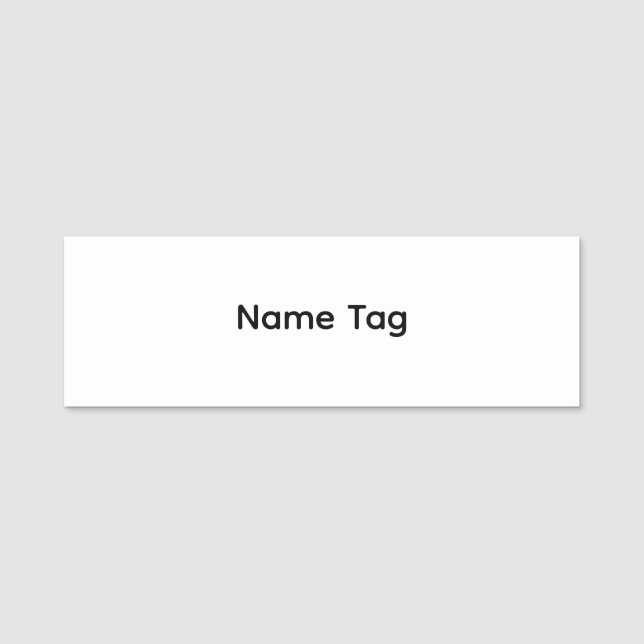 Simple Personnalisé | Étiquette de nom Classique (Devant)