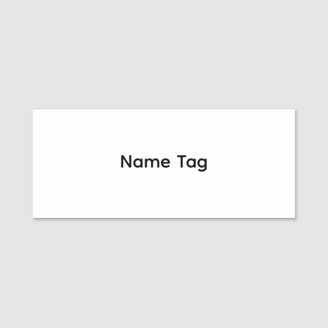 Simple Personnalisé | Étiquette de nom classique (Devant)