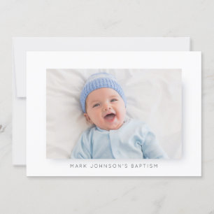 Simple Photo Baptême Party Invitation