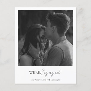 Simple Photo Budget Engagement Partie Invitation