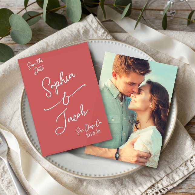 Simple Photo de Save the Date Dessiné à la Main de (Créateur téléchargé)