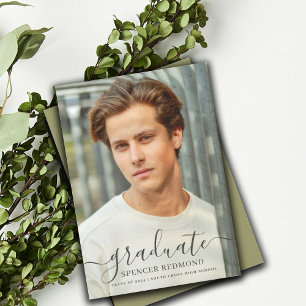 Simple Photo Faire-part d'études secondaires