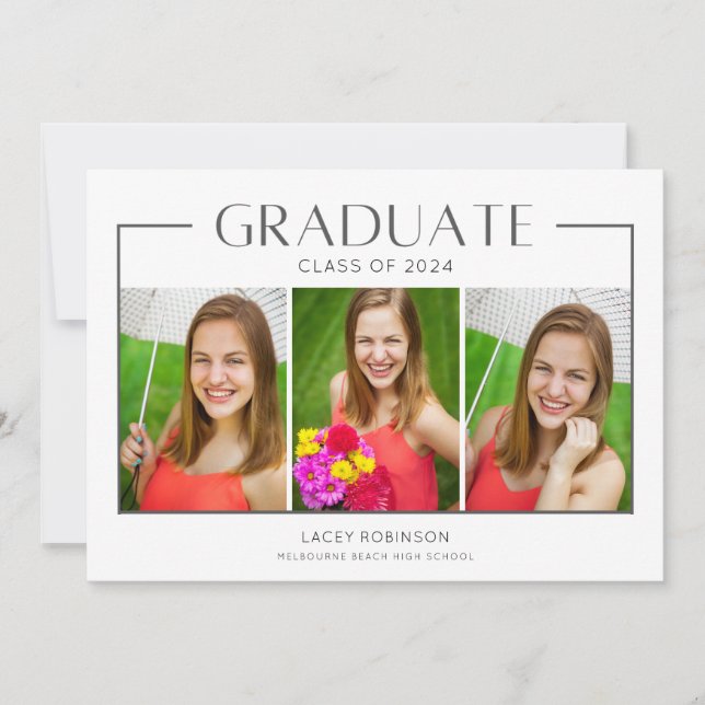 Simple Photo High School Graduation Party Invitati (Devant)