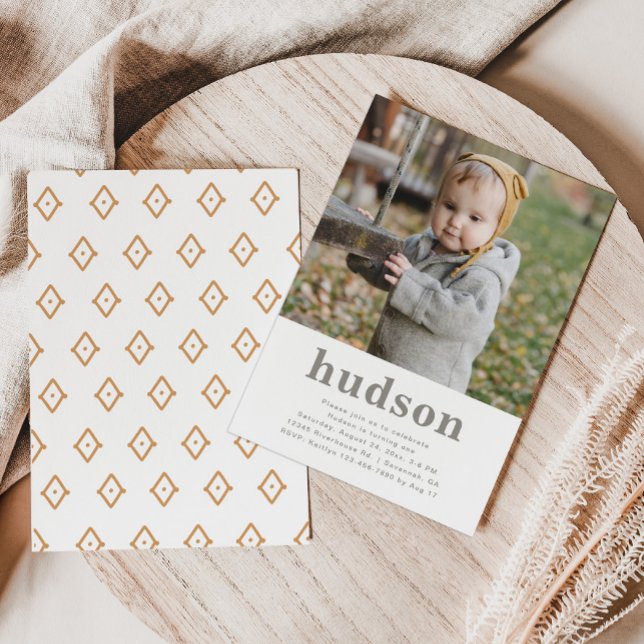 Simple Photo Invitation Anniversaire | Minimaliste (Créateur téléchargé)