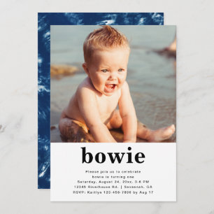 Simple Photo Invitation Anniversaire   Tie Dye