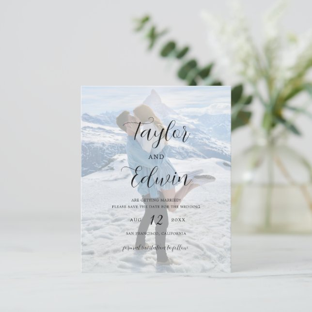 Simple Photo Moderne Mariage Budget Enregistrer La (Debout devant)