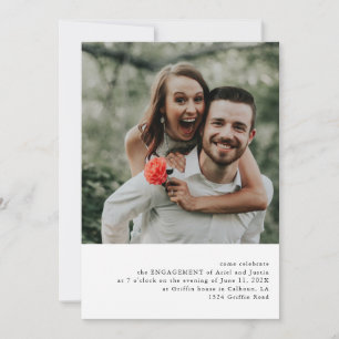 Simple Photo Thème Engagement Party Invitation