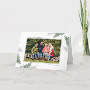 Simple Pine Sprigs, Carte de voeux photo de Noël