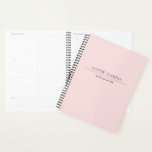 Simple Pink Professional Minimal Modern Business<br><div class="desc">Modern business planner featuring a simple and minimal pink design with your name in a traditional serfi font along with your title.  This professional planner is versatile for any type of business.</div>