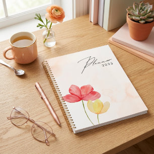 Simple planificateur floral moderne minimaliste Pe