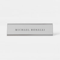 Simple Plaque moderne élégant gris argent