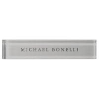 Simple Plaque moderne élégant gris argent