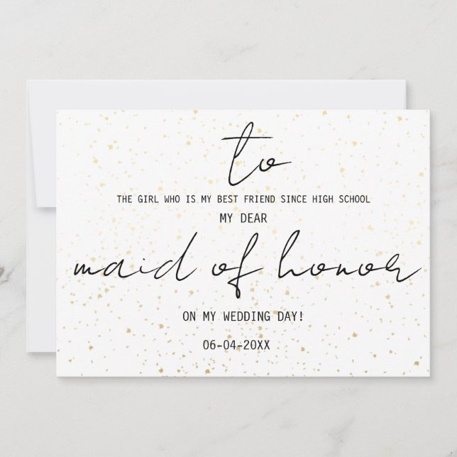 Simple Pour Ma Demoiselle D'Honneur Le Jour De Not (Devant)