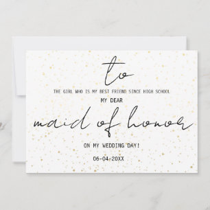 Simple pour ma demoiselle d'honneur le jour de not