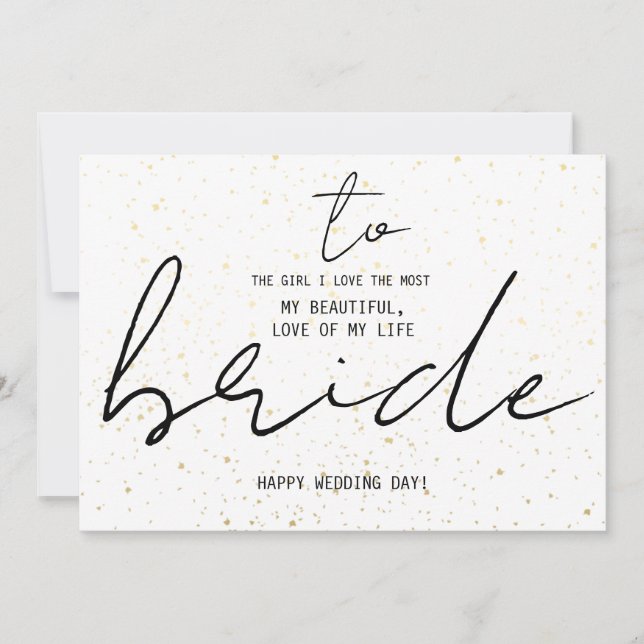 Simple Pour Ma Mariée Le Jour Du Mariage Ajouter U (Devant)