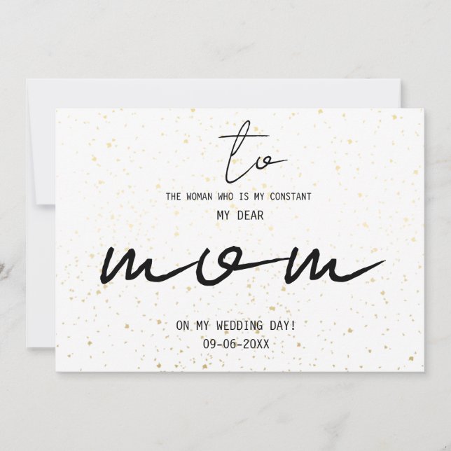 Simple Pour Ma Mère Le Jour Du Mariage Ajouter Un  (Devant)