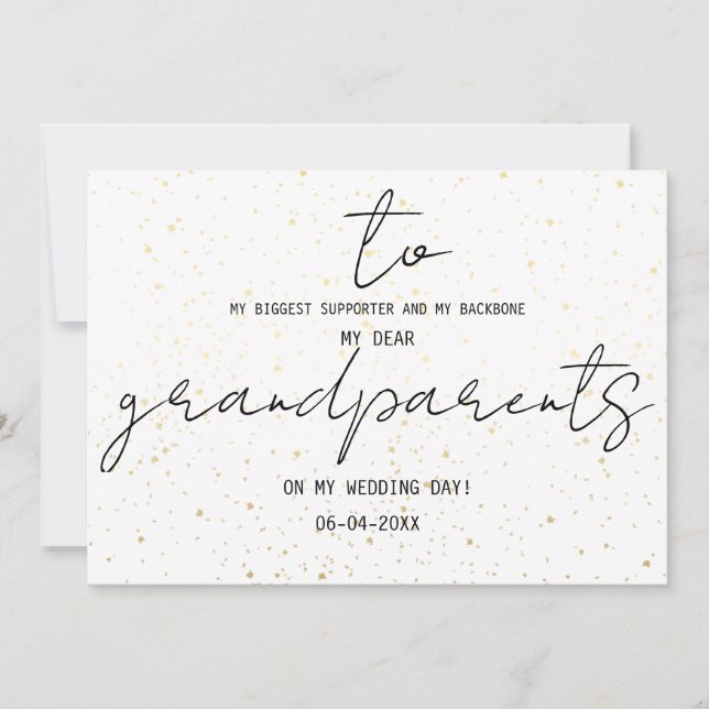 Simple pour mes grands-parents le jour de mon mari (Devant)