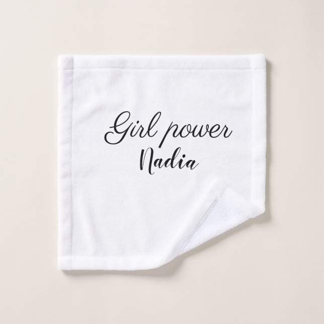 simple pouvoir minimal des filles ajouter le nom t (Gant de toilette)