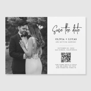 Simple QR Code Photo moderne Enregistrer la date