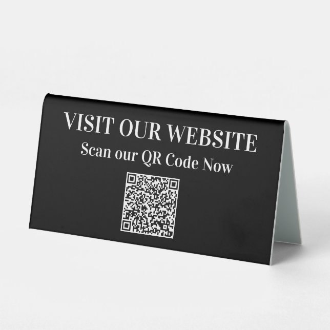 Simple QR Code Site Web Signes de bureau promotion (Recto)