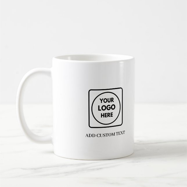 Simple QR Logo Text Business Promo mug (Gauche)