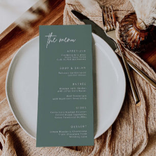 Simple réception de mariage Menu du dîner formel