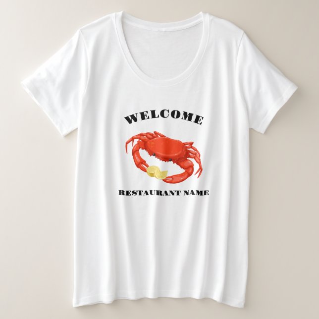 Simple Red cri maïs fruits de mer Nom du logo du r (Design devant)