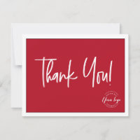 Simple Red White Company Logo Social Merci