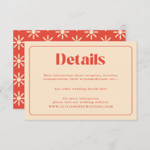 Simple Retro Moderne Détails Mariage Carte de boît