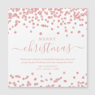 Simple Rose Gold Noël Parties scintillant Blanc