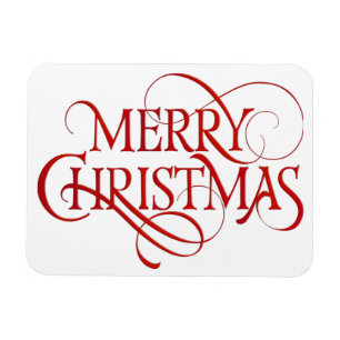 Simple Rouge & Blanc Joyeux Noël Magnet flexible