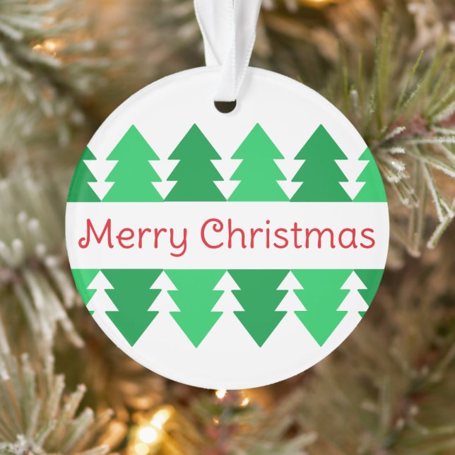 Simple Rouge Joyeux Noël Dessin d'arbre vert (Arbre)