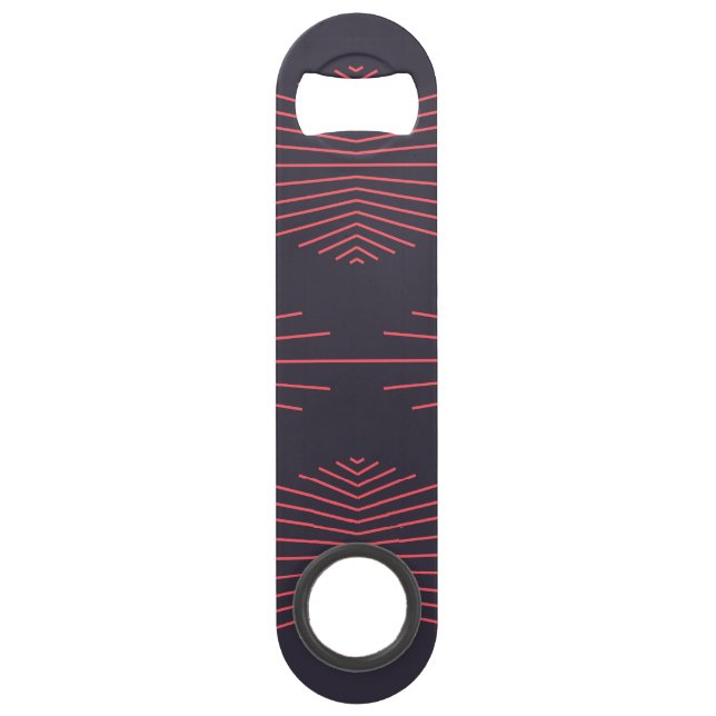 Simple, rouge, motif traditionnel avec lignes (Devant)