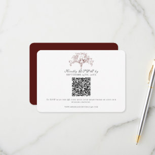 Simple RSVP Bourgogne Rouge Art de Colombes Toile
