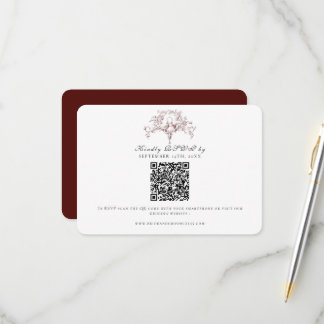 Simple RSVP Bourgogne Rouge Art de Colombes Toile
