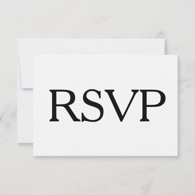 Simple RSVP noir et blanc et Entree Choice (Devant)