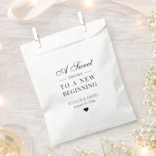 Simple Rustique Doux Fin de mariage Favor Sacs