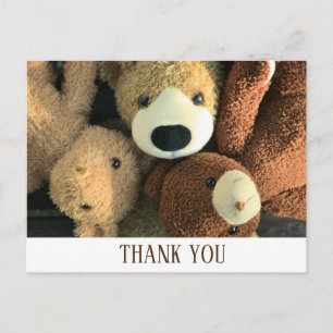 Simple, rustique, mignonne carte postale d'ours en