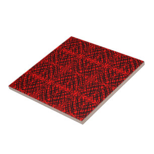 Simple Scribble   Carreaux miroir   Rouge  