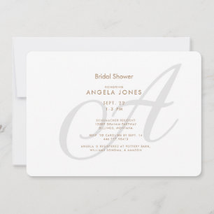 Simple Script Initial Moderne Invitation de Fête d