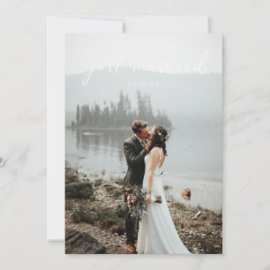 Simple Script Mariage Photo Juste Marié Invitation