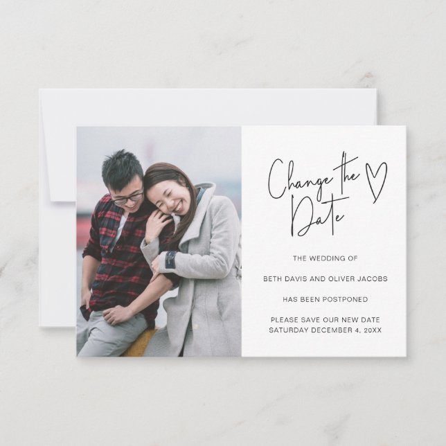 Simple script photo Retarder l'invitation de date (Devant)