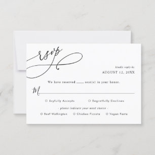 Simple Script Wedding Rsvp avec la carte d'options