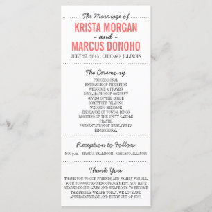 Simple Silhouettes Programme Mariage Rack Card-cst