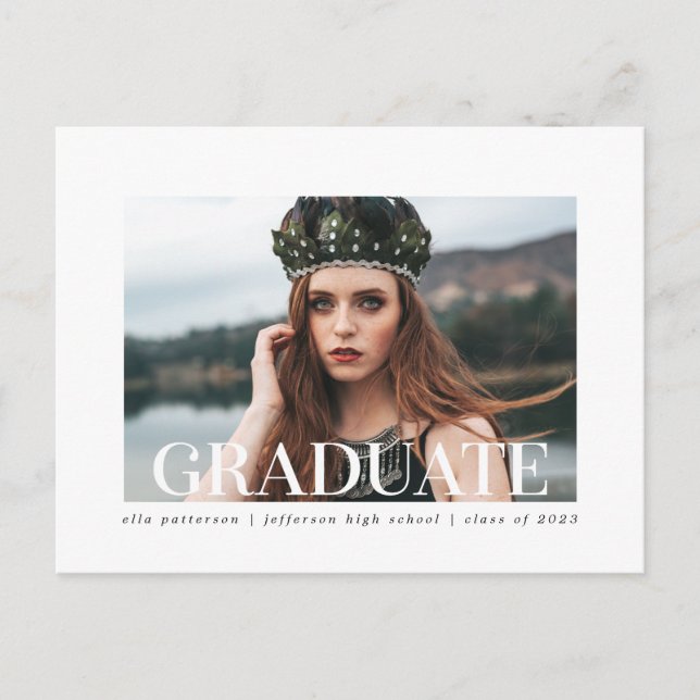 Simple Style | Faire-part de remise des diplômes a (Devant)
